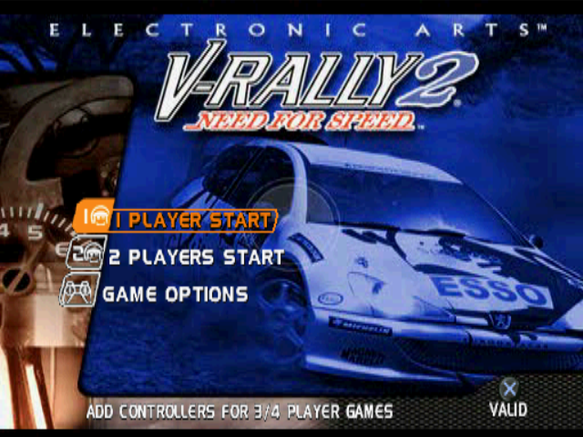 2 Games: V-Rally & Eagle One Harrier Attack screenshot 2 for Playstation